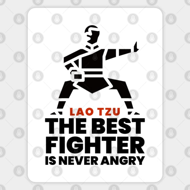 The best fighter is never angry - Lao Tzu Magnet by Rules of the mind